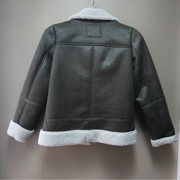 Sam Edelman Faux Leather & Faux Shearling Moto Jacket (S) - Picture 3 of 11